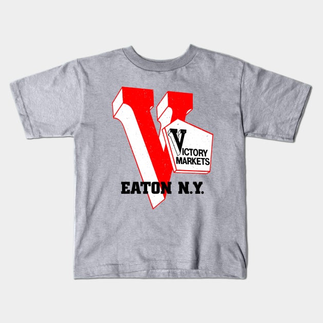 Victory Market Former Eaton NY Grocery Store Logo Kids T-Shirt by MatchbookGraphics